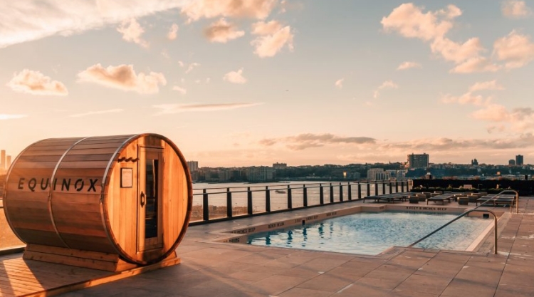 The Barrel Equinox by the Pool overlooking Hudson River