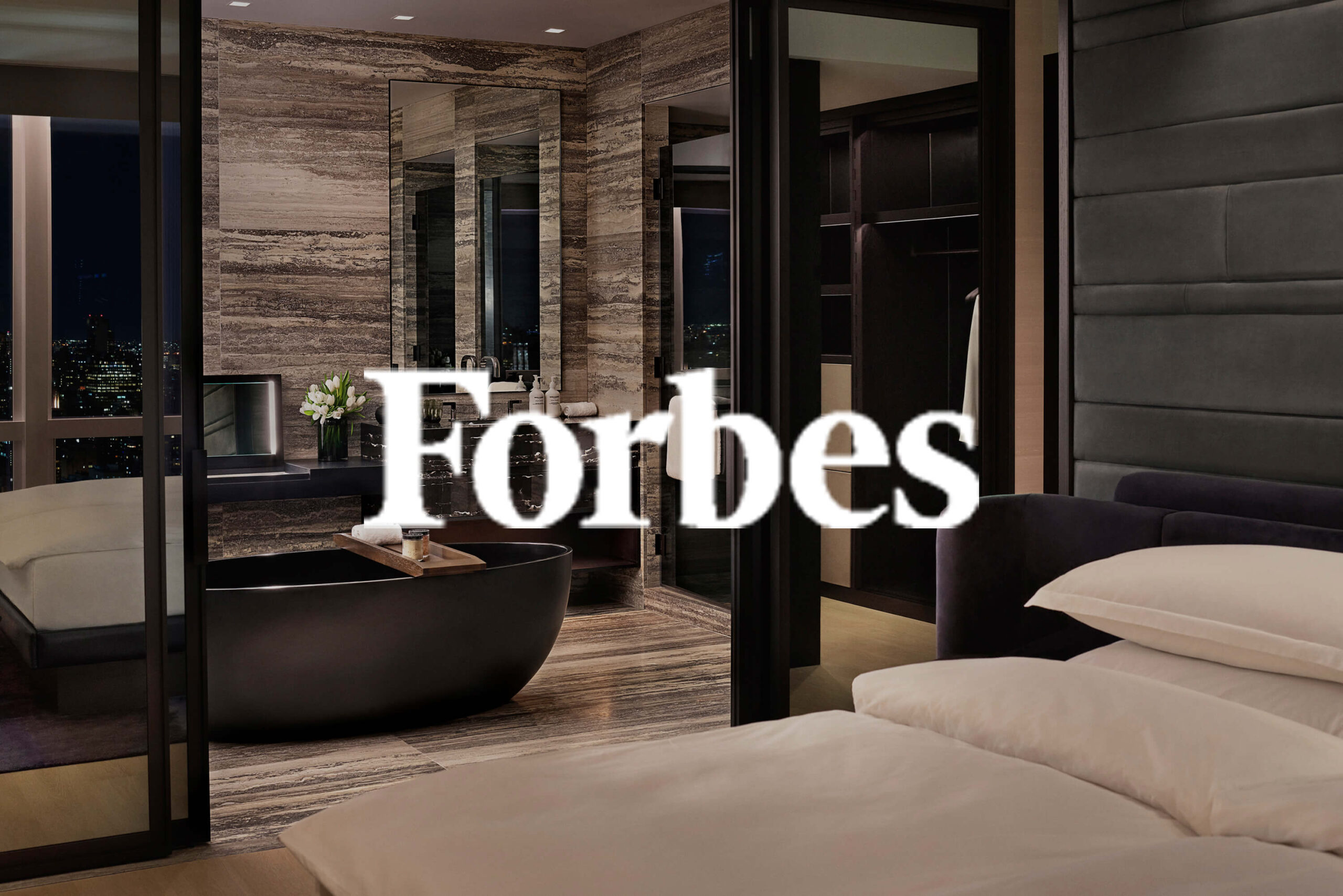 Room with Forbes Logo